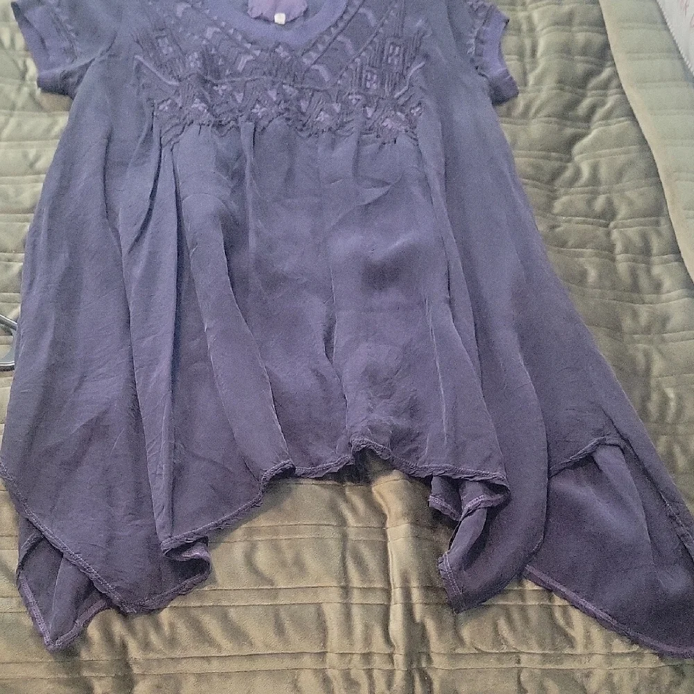 Johnny Was Deep Purple Tunic Top - Picture 8 of 13